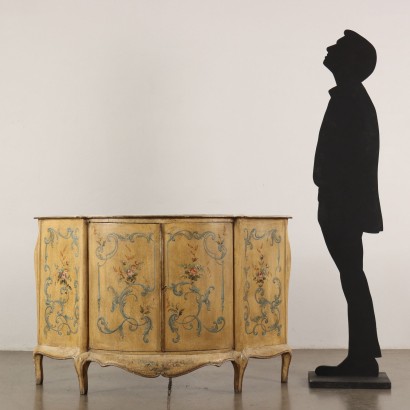 Buffet Style Baroque de Venise Bois Laqué du XXe Siècle