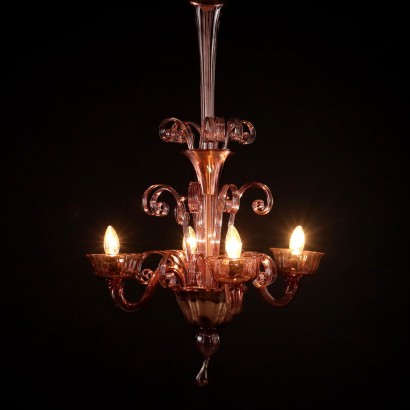 Chandelier Blown Glass Italy XX Century