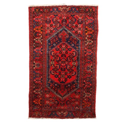 Tapis Vintage Asiatique 205x125 cm Coton Laine Noeud Gros