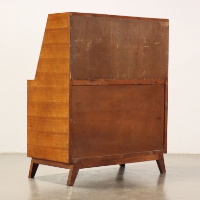 Bureau à Abattant en Placage d\'Acajou Italie Années 1950