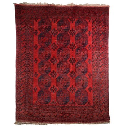 Ancient Bukhara Carpet Wool Fine Knot Asia Geometric Pattern