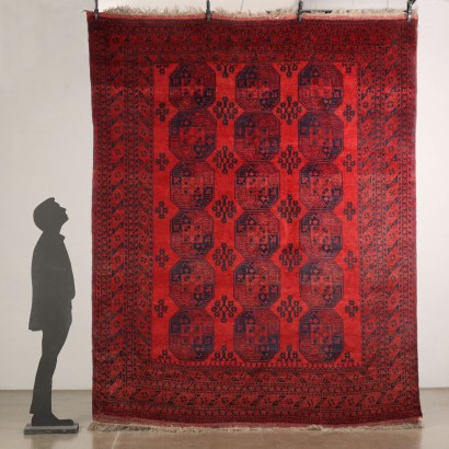 Antiker Teppich Bukhara 320x255 cm Wolle Großer Knoten