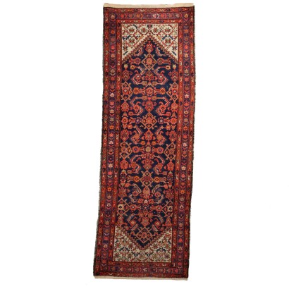 Tapis Ancien Malayer en Laine Noeud Gros Motifs Géometrique Iran