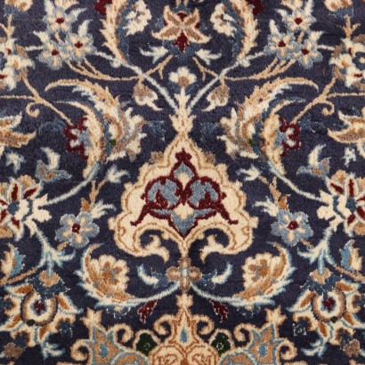 Tapis Vintage Nain Iran 296x195 cm Coton Laine Noued Gros Années 90