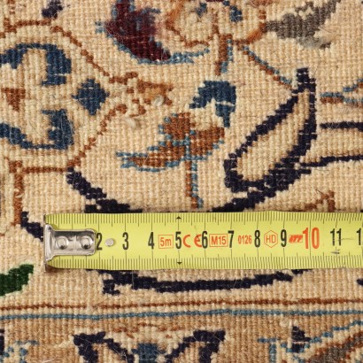 Vintage Nain Carpet Iran 116x77 In Cotton Wool Big Knot 1990s