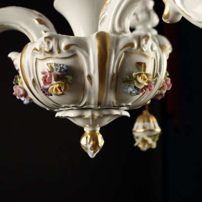 antiques, chandelier, antique chandeliers, antique chandelier, antique Italian chandelier, antique chandelier, neoclassical chandelier, 19th century chandelier, Capodimonte porcelain chandelier in