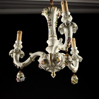 antiques, chandelier, antique chandeliers, antique chandelier, antique Italian chandelier, antique chandelier, neoclassical chandelier, 19th century chandelier, Capodimonte porcelain chandelier in