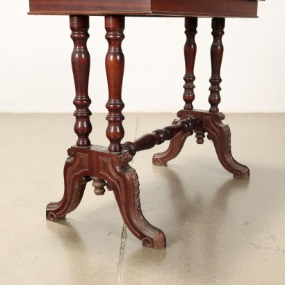 Game Table in Charles X Style Mahogany Italy XX Century