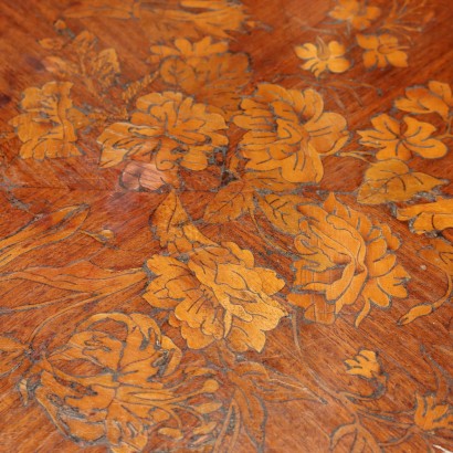 Inlaid Writing Desk Exotic Wood Maple Italy XX Century
