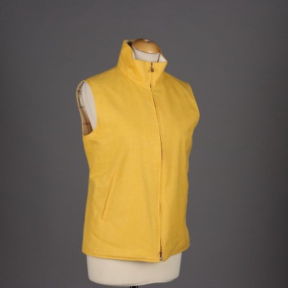 Gilet Loro Piana Vintage en Lin et Soie Taille 42 Italie