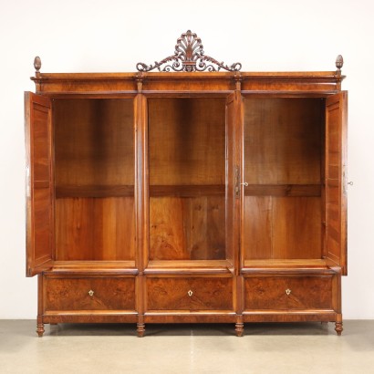 antiques, wardrobe, wardrobe antiques, antique wardrobe, Italian antique wardrobe, antique wardrobe, neoclassical wardrobe, 19th century wardrobe, Carlo X wardrobe