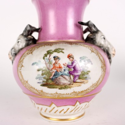 Antiquitäten, Vase, antike Vasen, antike Vase, antike italienische Vase, antike Vase, klassizistische Vase, Vase aus dem 19. Jahrhundert, Paar Berliner Porzellanvasen