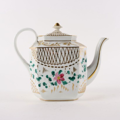 antiquités, céramiques, antiquités en céramique, céramiques anciennes, céramiques italiennes anciennes, céramiques anciennes, céramiques néoclassiques, céramiques du XIXe siècle, Service à thé et café en porcelaine