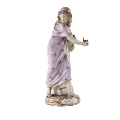 Figurine en porcelaine Allégorie de l'Avarice