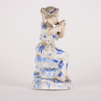 antiques, ceramic sculpture, ceramic sculpture antiques, ancient ceramic sculpture, ancient Italian ceramic sculpture, antique ceramic sculpture, neoclassical ceramic sculpture, 19th century ceramic sculpture, Porcelain Young Flute Player