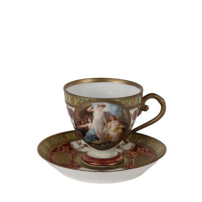 antiquités, tasse, antiquités de tasse, tasse ancienne, tasse italienne ancienne, tasse antique, tasse néoclassique, tasse du XIXe siècle, tasse et soucoupe en porcelaine