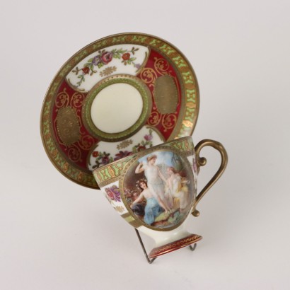 antiquités, tasse, antiquités de tasse, tasse ancienne, tasse italienne ancienne, tasse antique, tasse néoclassique, tasse du XIXe siècle, tasse et soucoupe en porcelaine