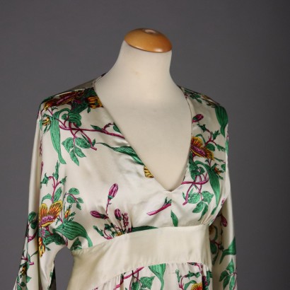 Kimono Kleid von Adele Fado Seide Gr. 44 Second Hand Italien