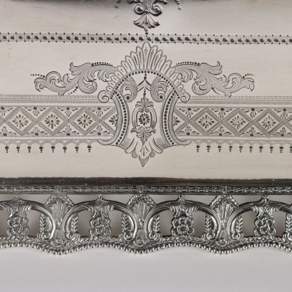 antiquariato, vassoio, antiquariato vassoi, vassoio antico, vassoio antico italiano, vassoio di antiquariato, vassoio neoclassico, vassoio del 800,Vassoio in Argento Gioielleria West &