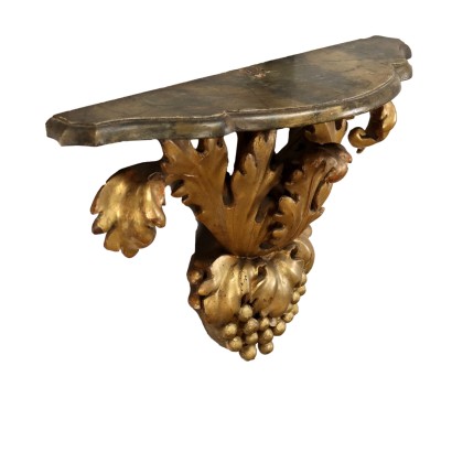 Console Ancien en Bois Peint et Mouluré Italie '800 Tables