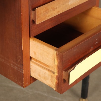 Vintage 1960s Desk Side Drawers Teak Veneered