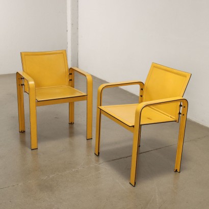 Chairs Golfo dei Poeti Matteo Grassi Leather Italy 1980s