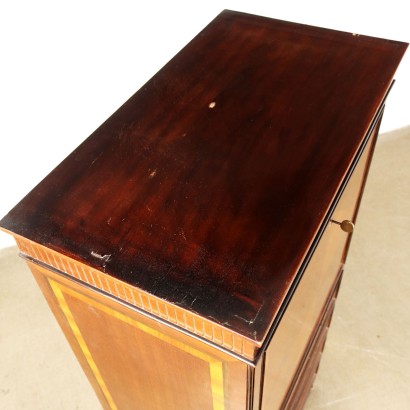 Ancient Secrétaire Louis XVI Italy \'900 Flap Mahogany Veneered