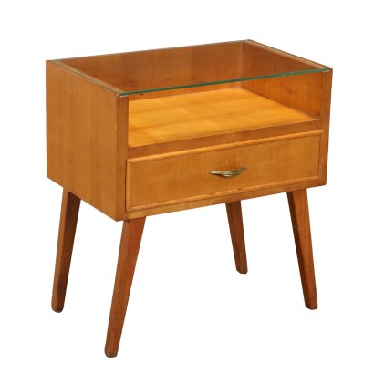 Bedside Table Ash Veneer Italy 1950s-1960s