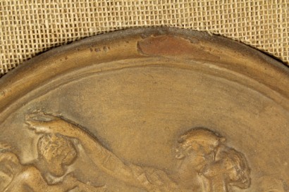 Antiquitäten, Antiquitäten Jahrhundert, 19. Jahrhundert, Keramik, Terra-Cotta-Medaillon-Ketten, Venus und Adonis, Jahrhundert Medaillon