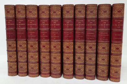 Oeuvres complètes de Alfred de Musset Edition dédiée aux amis du Poëte - Avec lettres inédites, variantes, notas, índice, facsímil. Nota biográfica de mi hermano | Alfred De Musset usó Narrative Cforeigners Obras completas de Alfred de Muss