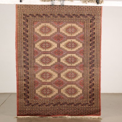 Vintage Bukhara Teppich Pakistan 177x130 cm Baumwolle Wolle