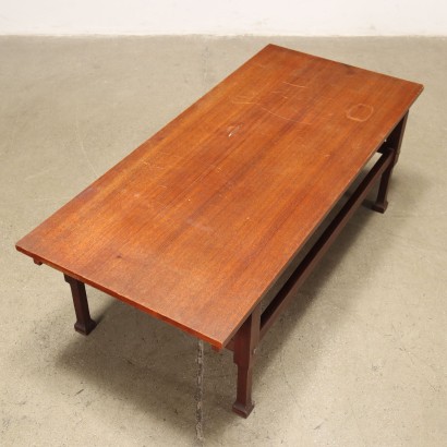 Vintage Coffee Table Italy 1960s Solid Veneered Wood Teak