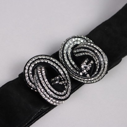 Cinturón Vintage Negro con Strass