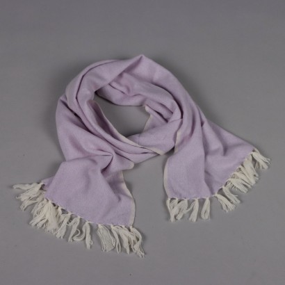 Second Hand Malo Scarf Cashmere Lilac Florence White Border Accessorie