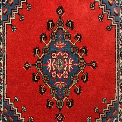 Vintage Melas Carpet Turkey 102x63 In Cotton Wool Big Knot \'900