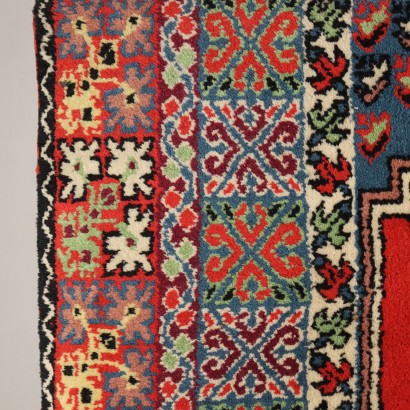 Vintage Melas Carpet Turkey 102x63 In Cotton Wool Big Knot \'900