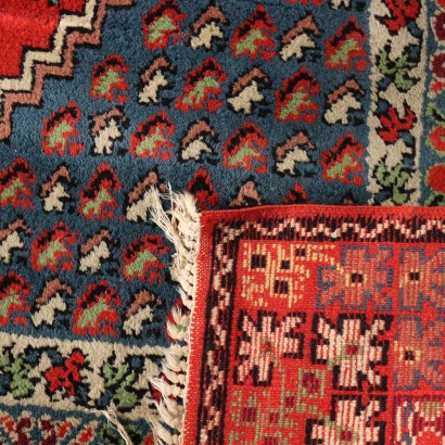 Vintage Melas Carpet Turkey 102x63 In Cotton Wool Big Knot \'900
