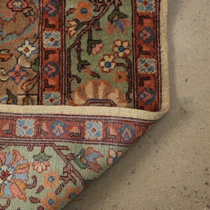 Tapis Vintage Tabriz Inde 287x190 cm Coton Laine Noeud Gros