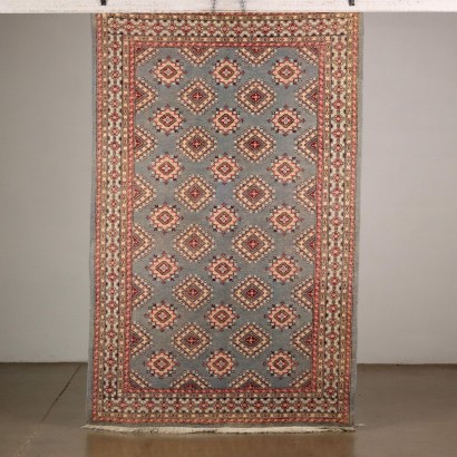 Tapis Vintage Bukhara Pakistan 240x150 cm Coton Laine Manuel Années 90