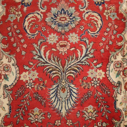 Tapis Tabriz Vintage Iran 429x90 cm Coton Laine Noeud Fin