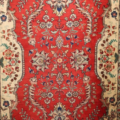 Tapis Tabriz Vintage Iran 429x90 cm Coton Laine Noeud Fin