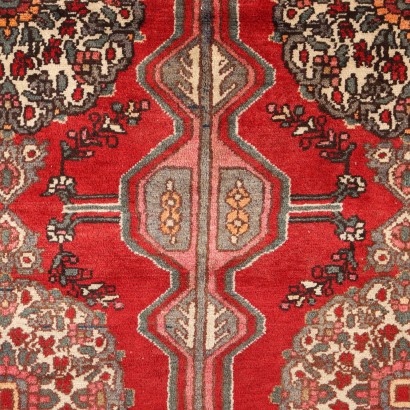 Vintage Malayer Teppich Iran 295x210 cm Baumwolle Wolle Großer Knoten