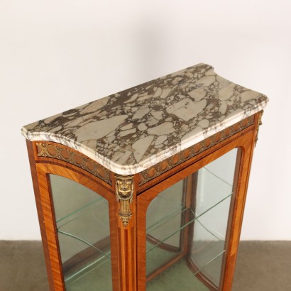 Ancient Neoclassical Shiowcase Italy \'900 Marble Top Bois de rose