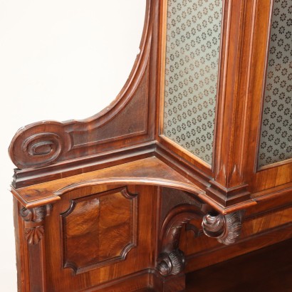 antiquariato, credenza, antiquariato credenza, credenza antica, credenza antica italiana, credenza di antiquariato, credenza neoclassica, credenza del 800,Credenza Umbertina a Doppio Corpo