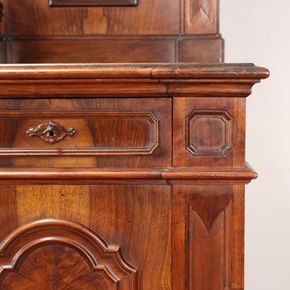 antiquariato, credenza, antiquariato credenza, credenza antica, credenza antica italiana, credenza di antiquariato, credenza neoclassica, credenza del 800,Credenza Umbertina a Doppio Corpo