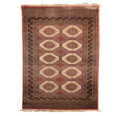 Tapis Vintage Bukhara Pakistan 177x130 cm Coton Laine Années 80-90