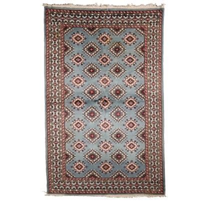 Vintage Bukhara Carpet Pakistan 94x59 In Cotton Wool Handmade