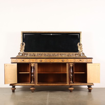 antiquariato, credenza, antiquariato credenza, credenza antica, credenza antica italiana, credenza di antiquariato, credenza neoclassica, credenza del 800,Credenza con Alzata in Stile Impero