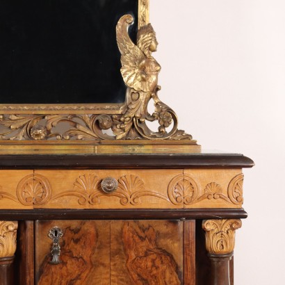 antiquariato, credenza, antiquariato credenza, credenza antica, credenza antica italiana, credenza di antiquariato, credenza neoclassica, credenza del 800,Credenza con Alzata in Stile Impero