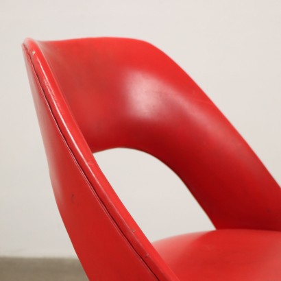 Vintage Stühlen der 1950er Jahre Gepolsterte Sitze Schaum Metall